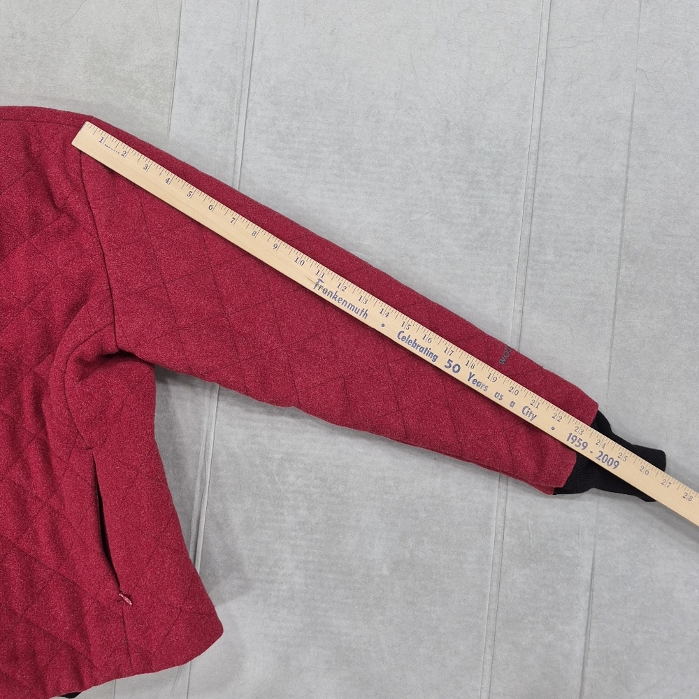 Woolrich Ruby Heather Jacket Women's Medium Red Q… - image 8